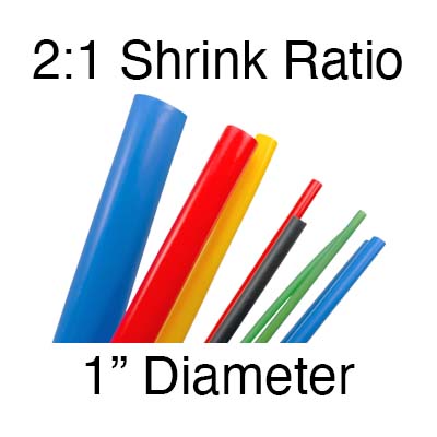 Single Wall Cut - 2:1 Shrink Ratio (1" Diam.) | 100 pcs