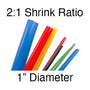 Single Wall Cut - 2:1 Shrink Ratio (1" Diam.) | 100 pcs