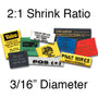 Custom Heat Shrink Wall Printed - 2:1 Shrink Ratio  (3/16" Diam.)