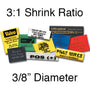 Custom Heat Shrink Wall Printed - 3:1 Shrink Ratio  (3/8" Diam.)