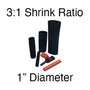 Dual Wall Cut - 3:1 Shrink Ratio (1" Diam.) | 100 pcs