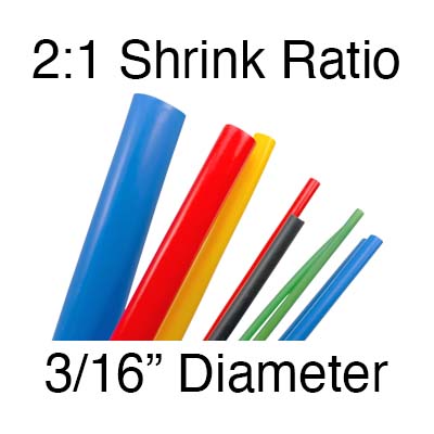Single Wall Cut - 2:1 Shrink Ratio  (3/16" Diam.) | 100 pcs