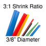 Single Wall Cut - 3:1 Shrink Ratio (3/8" Diam.) | 100 pcs