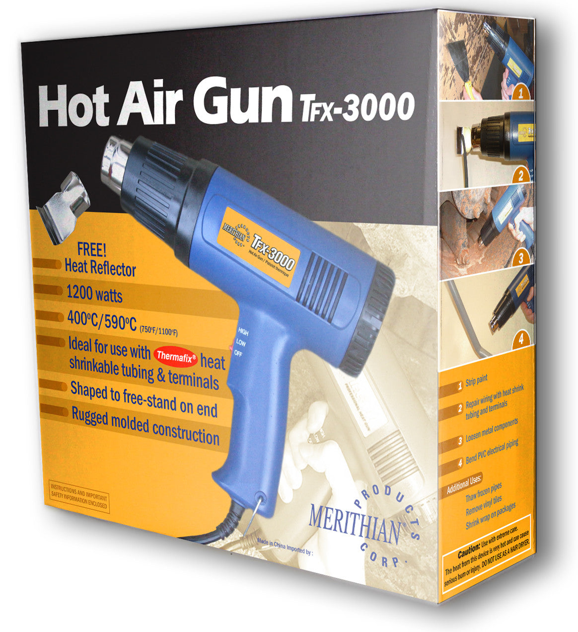 Mini Heat Gun, Hot Air Gun Tools + Heat Shrink Tube with Stand